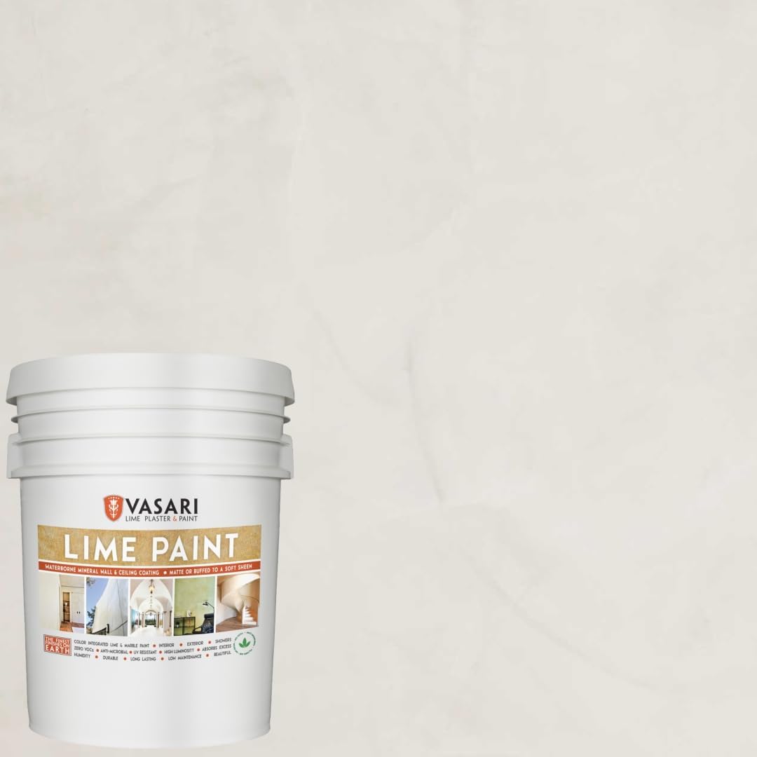 VASARI Lime Plaster & Paint - Alabaster #20, 5 Gallon