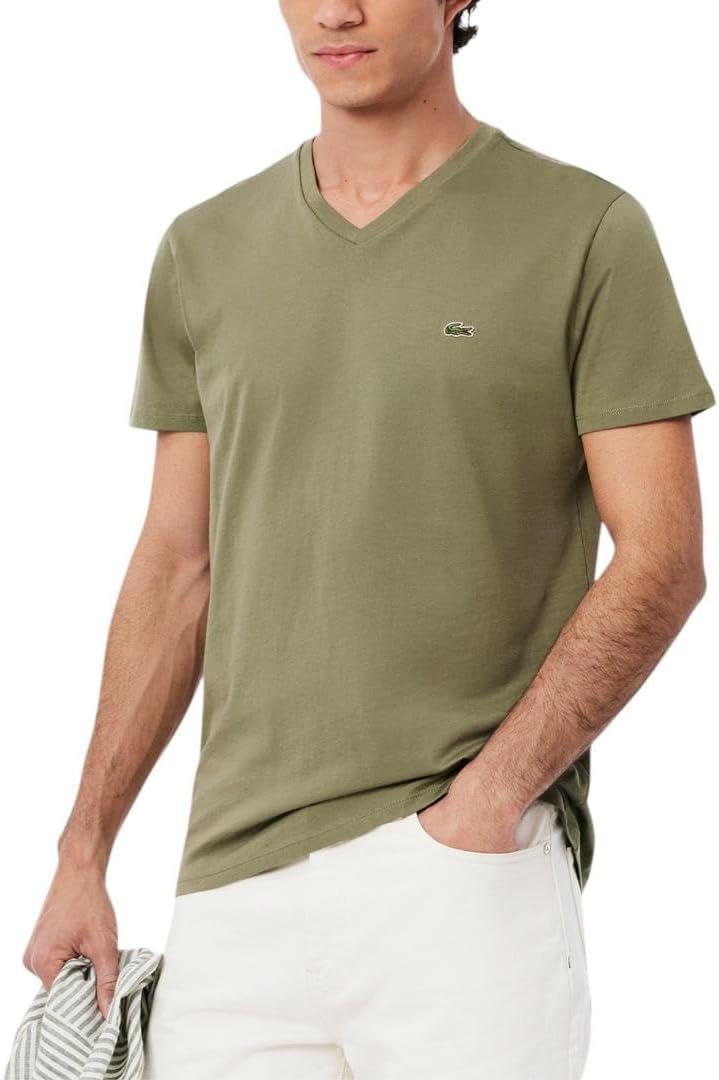 Orange V-Neck Top by Lacoste - Premium Lightweight Cotton Style