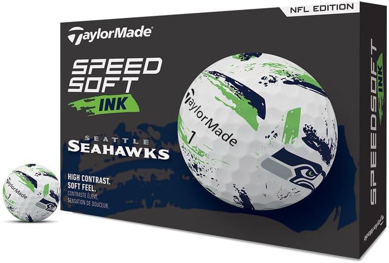 TaylorMade Golf Speed Soft Ink NFL Balls for Team Spirit