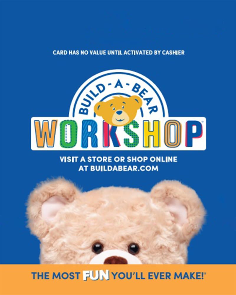 Build-A-Bear Gift Card for Creating Your Own Stuffed Animal