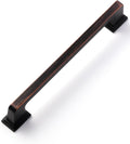 10 Pack Oil Rubbed Bronze Cabinet Pulls Square 5in Hole Center - Solid