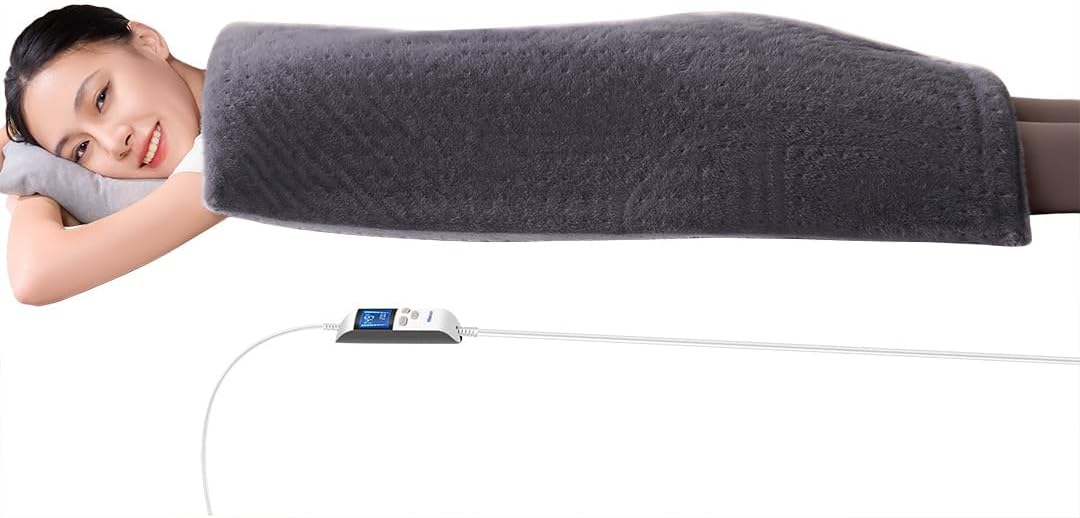 Boncare 17x33 XL Heating Pad for Back Pain Relief, 6 Heat Levels, Timer, 9H Auto Shut Off