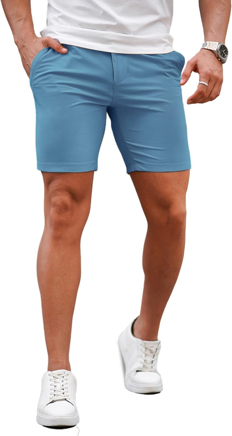 GINGTTO Mens Slim Fit Shorts for Stylish Summer Comfort