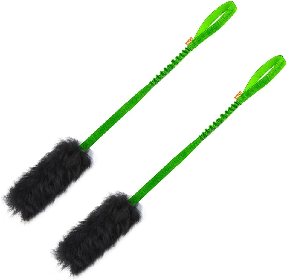 HOWGO Dog Rope Bungee Chaser for All Breeds - 100% Sheepskin