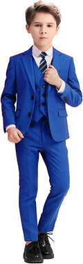 Toddler Boys Royal Blue 5-Piece Slim Fit Suit Size 4T - Ring Bearer