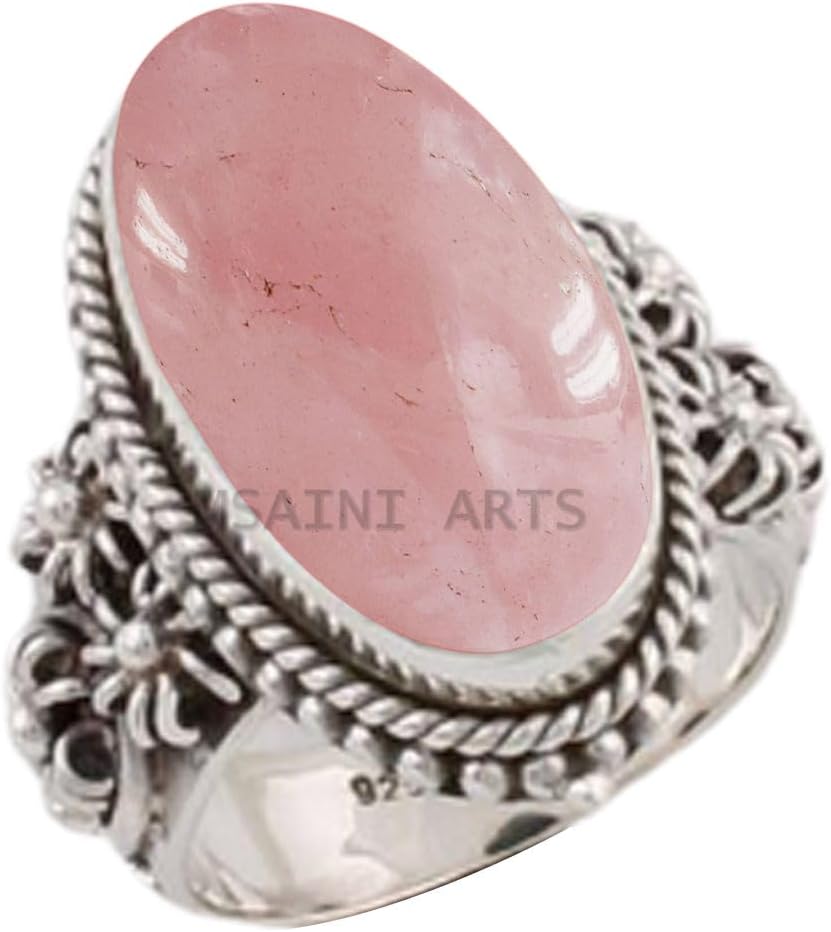 Solid 925 Sterling Silver Ring with Natural Blue Copper Turquoise