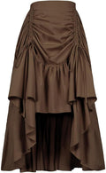 Gothic Steampunk High Low Skirt Dress for Women in Vintage Style