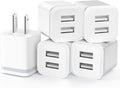 Fast Charge 5-Pack Dual Port USB Wall Charger Set by LUOATIP