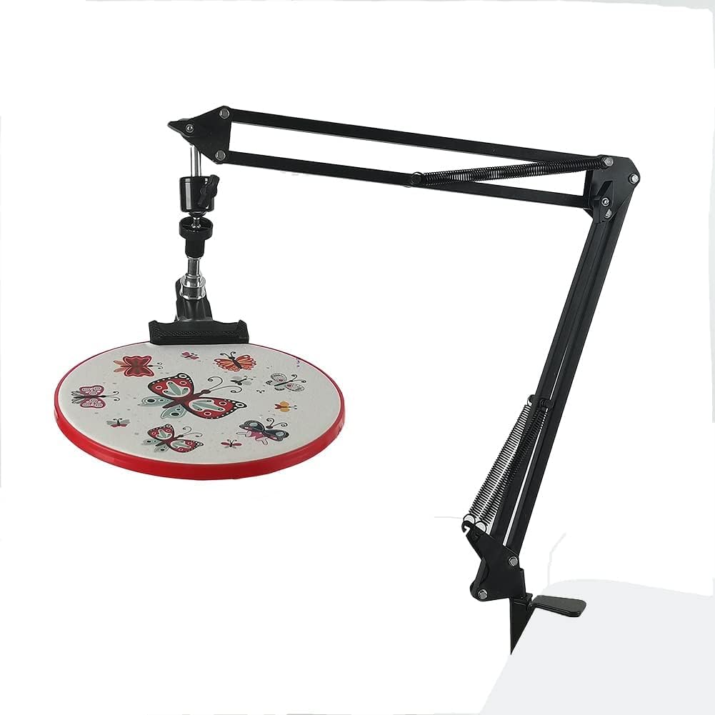 Adjustable Metal Embroidery Hoop Stand - Hands-Free Crafting