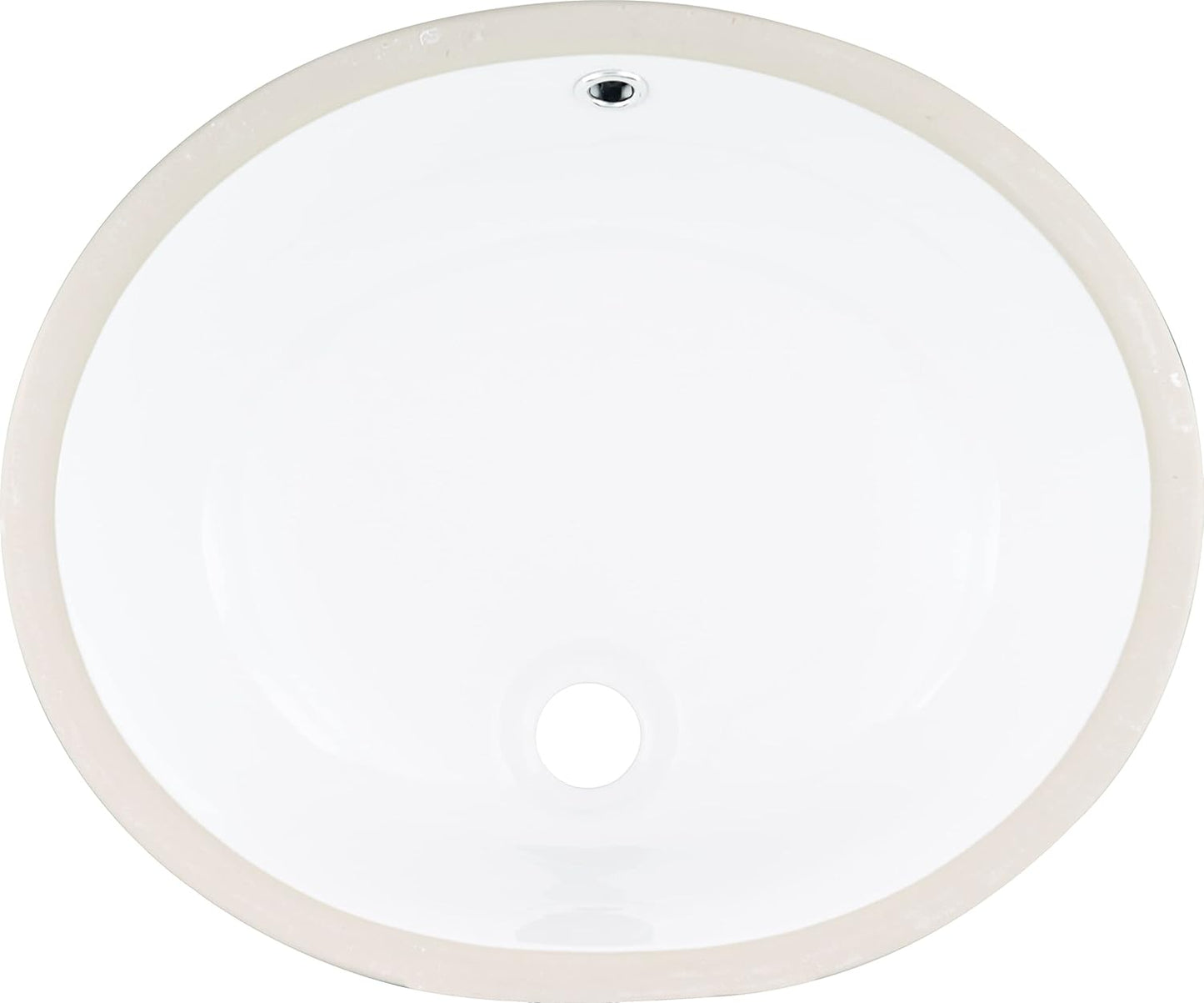 MSI 17x14 Oval Porcelain Ceramic Undermount Bathroom Sink