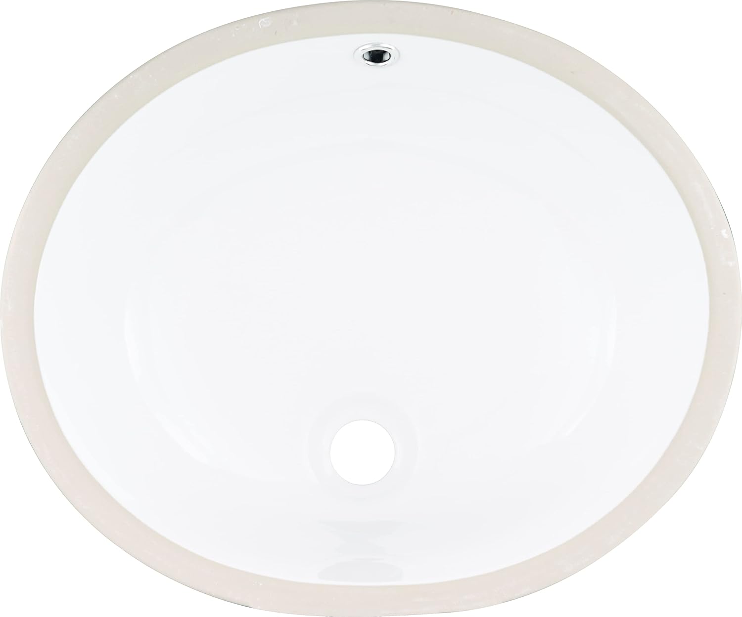 MSI 17x14 Oval Porcelain Ceramic Undermount Bathroom Sink