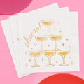 Golden Cheers Napkins | Luxe 3-Ply | 50 pcs