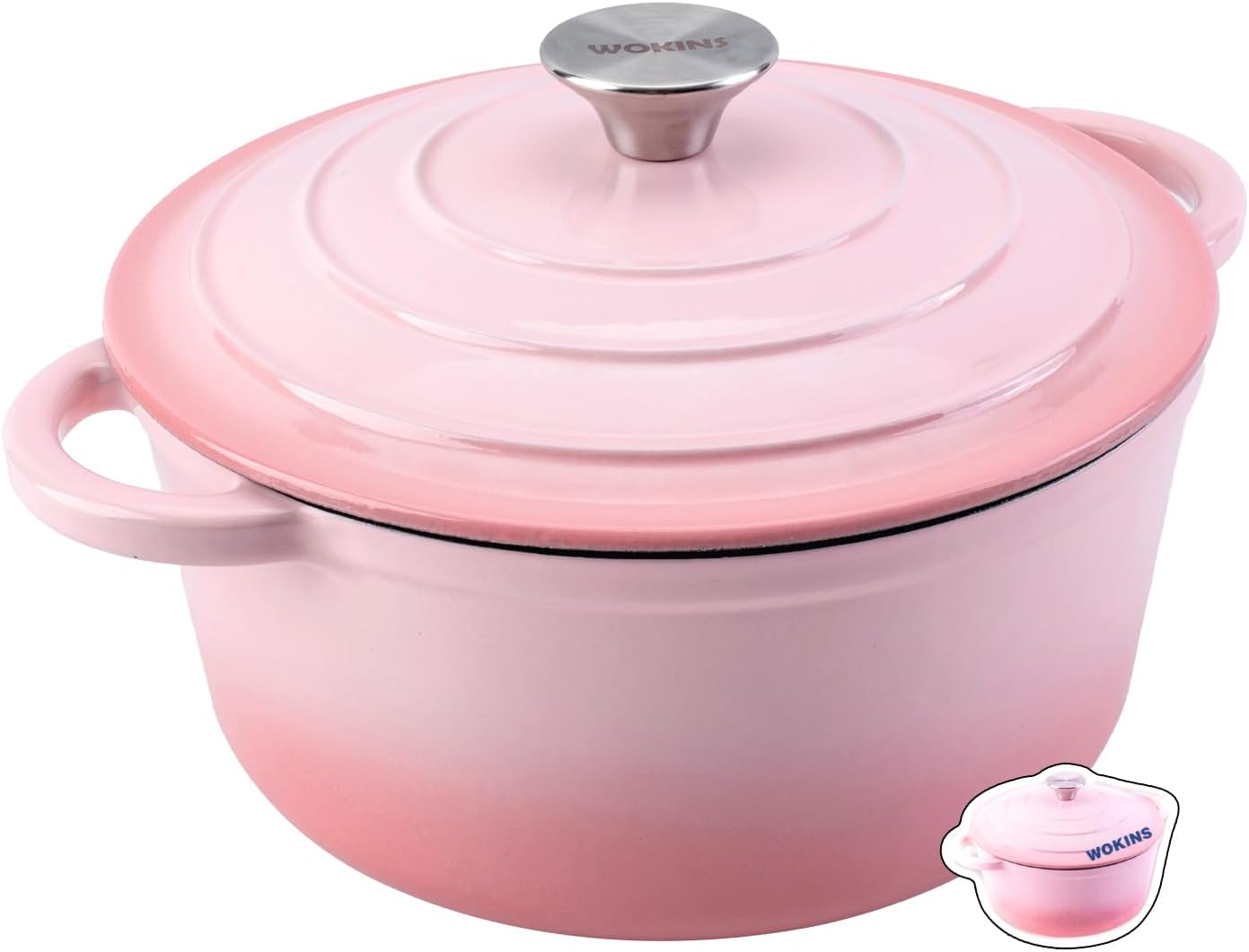 Enameled Cast Iron Dutch Oven Pot for Baking and Roasting