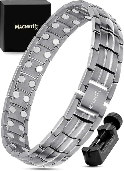 MagnetRX Ultra Strength Magnetic Bracelet for Men - Adjustable Fit