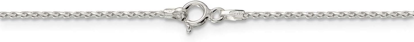Genuine .925 Sterling Silver Round Spiga Diamond-Cut Chain