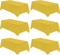 Yellow 6 Pack 90 x 156in Rectangle Tablecloth - Polyester Dining Cover