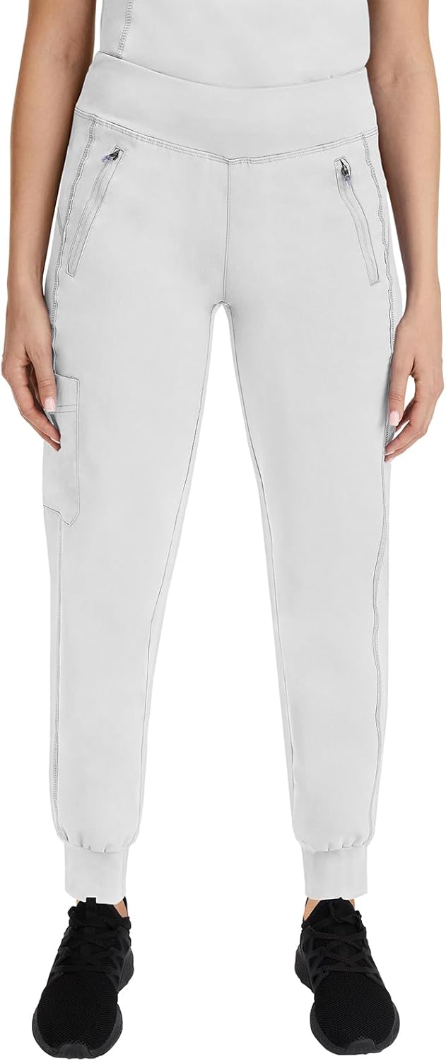 Healing Hands Jogger Scrubs for Women with 6 Pockets in Purple