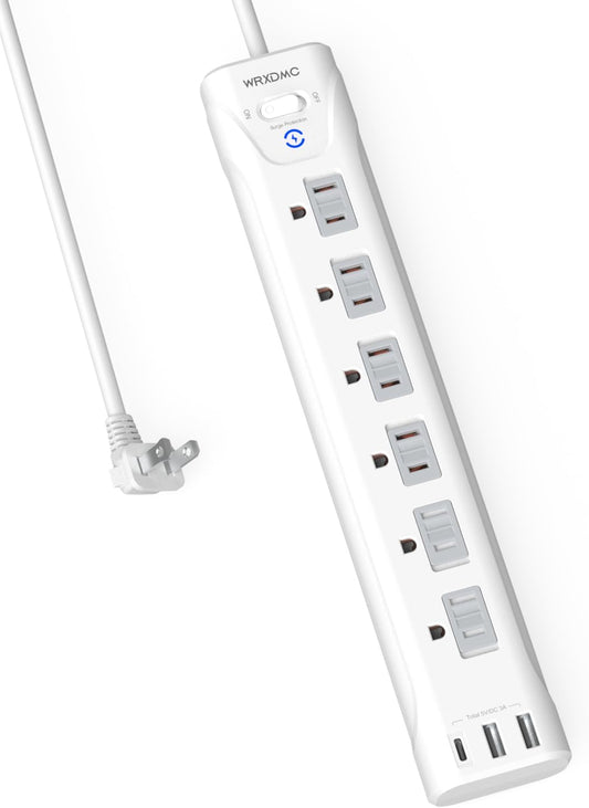 Surge Protector with 2 Prong to 3 Prong Adapter