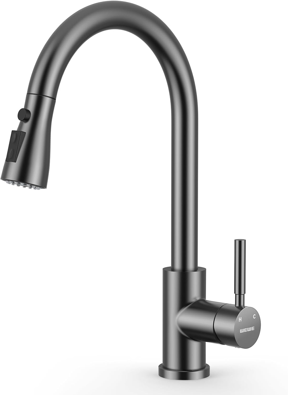 WEWE Kitchen Faucets with Pull Down Sprayer for Modern Homes