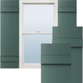 14in x 35in Board-n-Batten Vinyl Exterior Shutters - Durable Curb