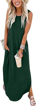 ANRABESS Women's Casual Loose Sundress for Summer Beach Fun