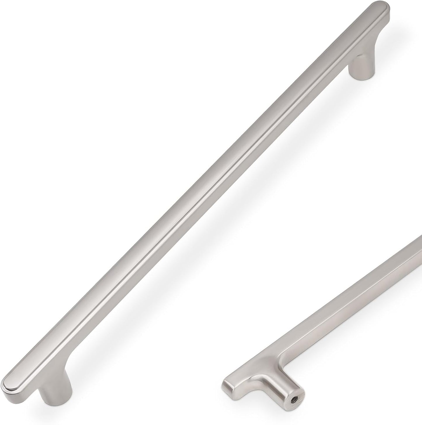 Stylish 7.5 Inch Brushed Satin Nickel Cabinet Handles Set
