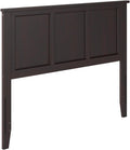Madison Solid Wood Panel Headboard with Attachable Charger - Espresso