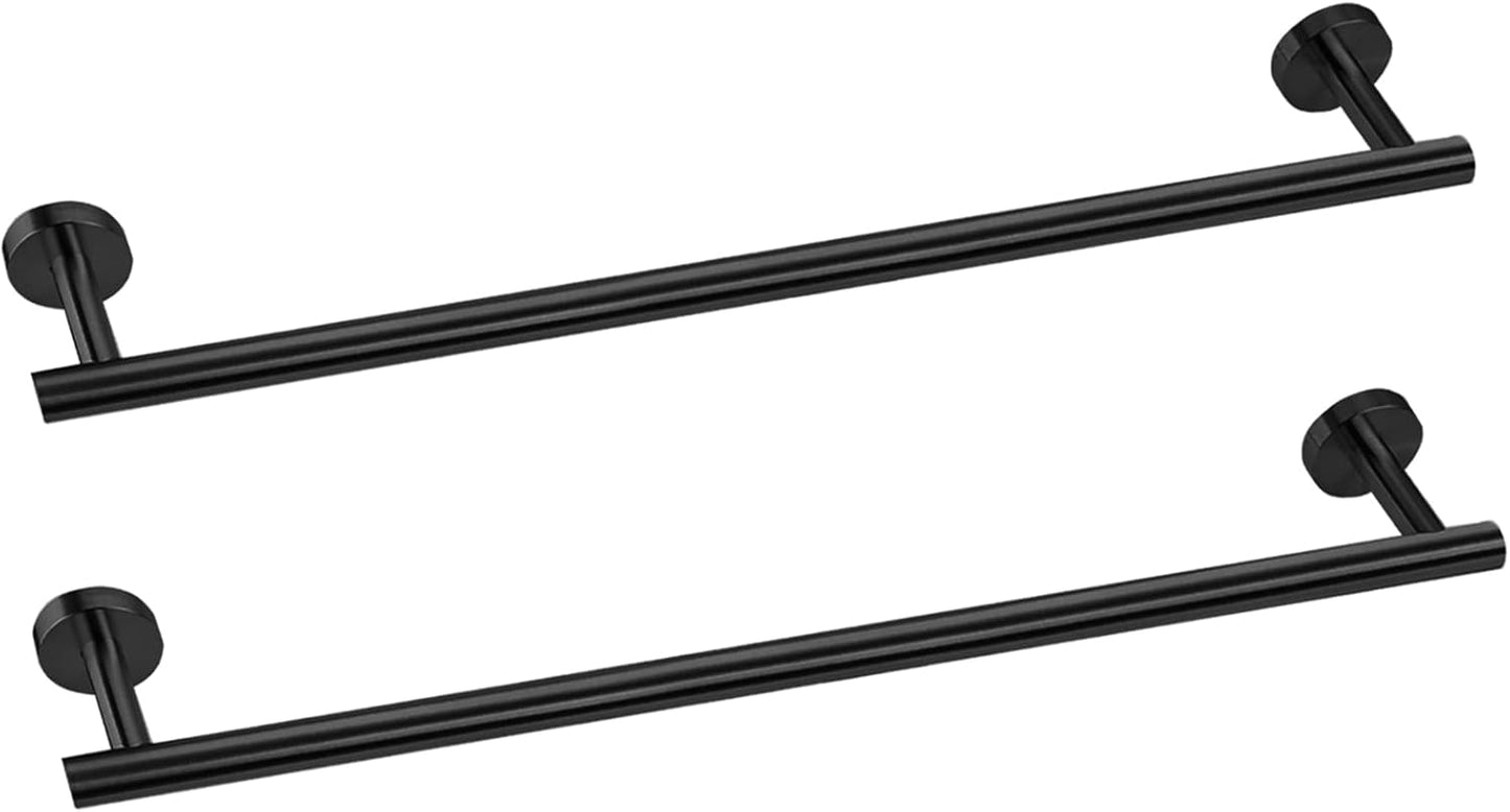 Matte Black Bathroom Towel Bar Set - Stylish and Durable Design