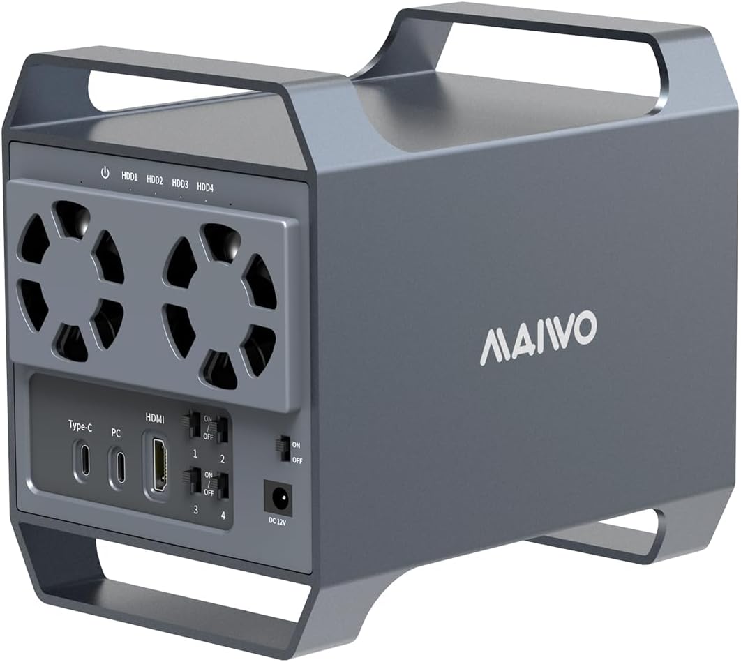 High Speed 4 Bay SATA HDD Enclosure with USB-C