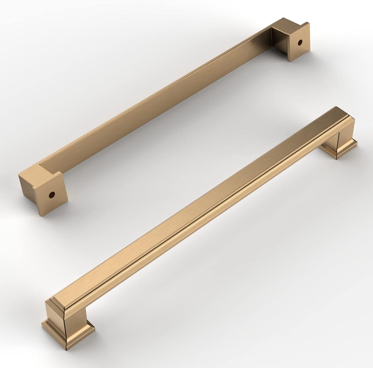 Amerdeco 10 Pack Champagne Bronze Cabinet Pulls for Kitchen