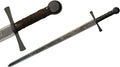 Hand Forged 41in Medieval Broad Sword - Rustic Display Piece