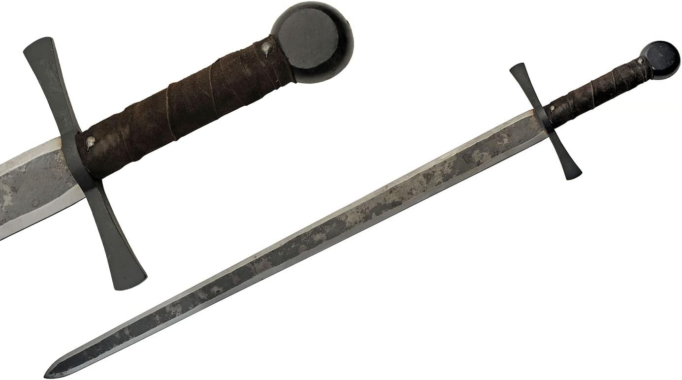 SZCO Supplies 40.5 Hand Forged Carbon Steel Rustic Broad Sword