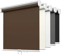 Cordless Roller Shades 36in x 72in Brown - 100% Blackout No-Drill