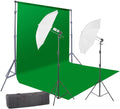 800W Chromakey Green Screen Backdrop Photography Kit for Videos