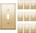 Toggle Light Switch Metal Wall Plate Polished Brass - Durable Finish