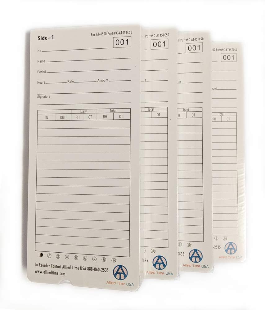 Genuine AT-4500 Time Cards for Efficient Time Tracking Needs