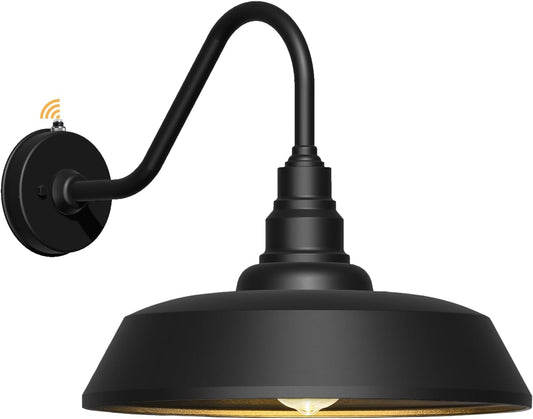 21 Inch Large Gooseneck Barn Light with Dusk to Dawn Sensor