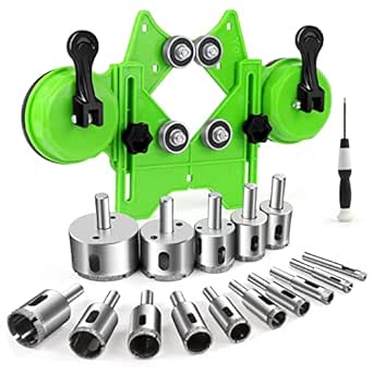 Diamond Hole Saw Kit 17PCS for Ceramic Glass Tile Marble Granite