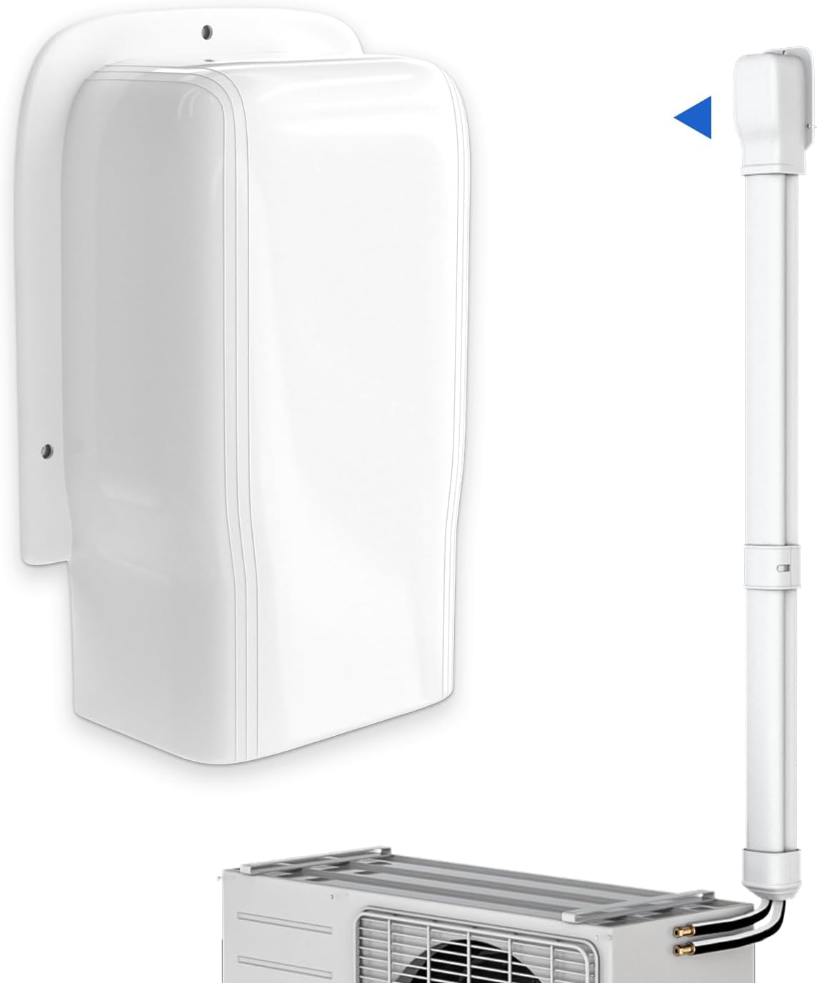 Effortlessly Conceal AC Line Sets with Cestluck 4'' Wall Cover