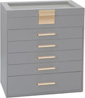 BOOVO Jewelry Boxes for Women 6 Layer Large Organizer - Neat Storage