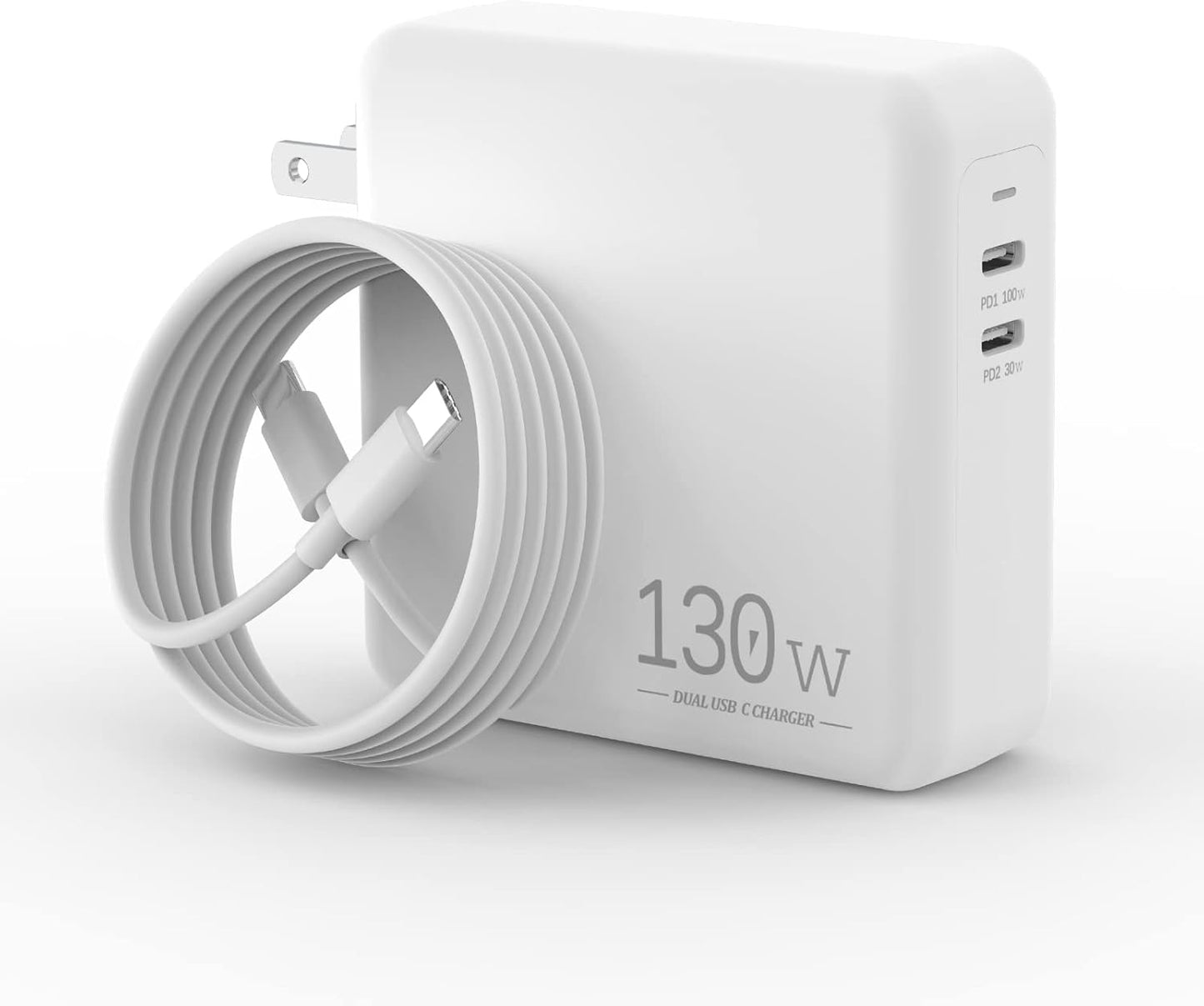 Fast Charge Your Apple Devices with 130W Dual USB C Charger!