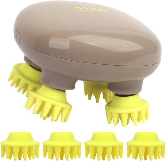 Portable Electric Scalp Massager - 4 Nodes for Ultimate Relaxation!