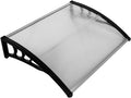 Window Awning Door Canopy 40in x 32in - Clear Polycarbonate Protection