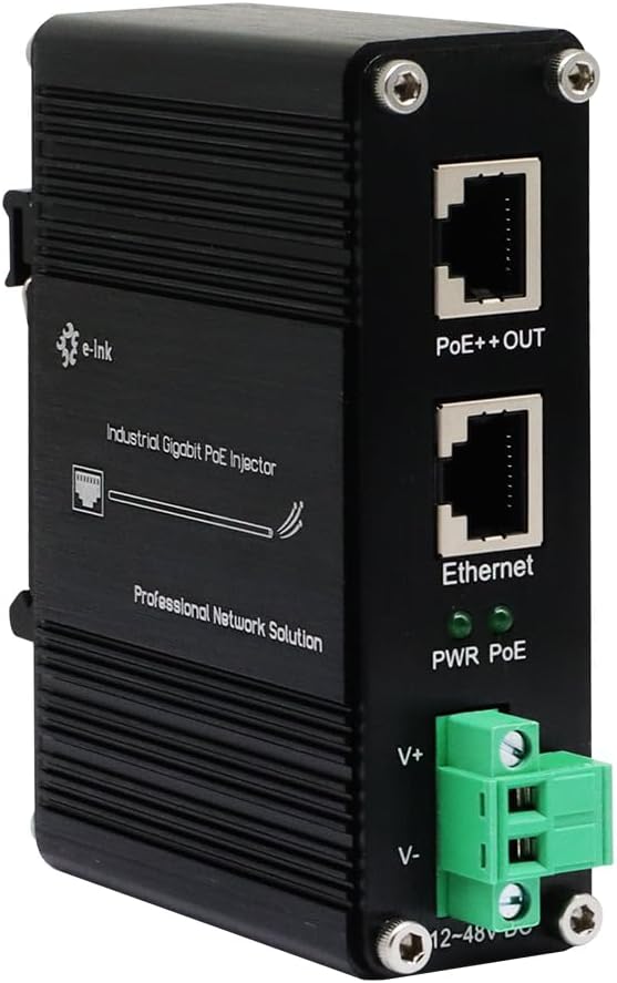 E-link Hardened Industrial Gigabit PoE++ Injector for Reliable Power