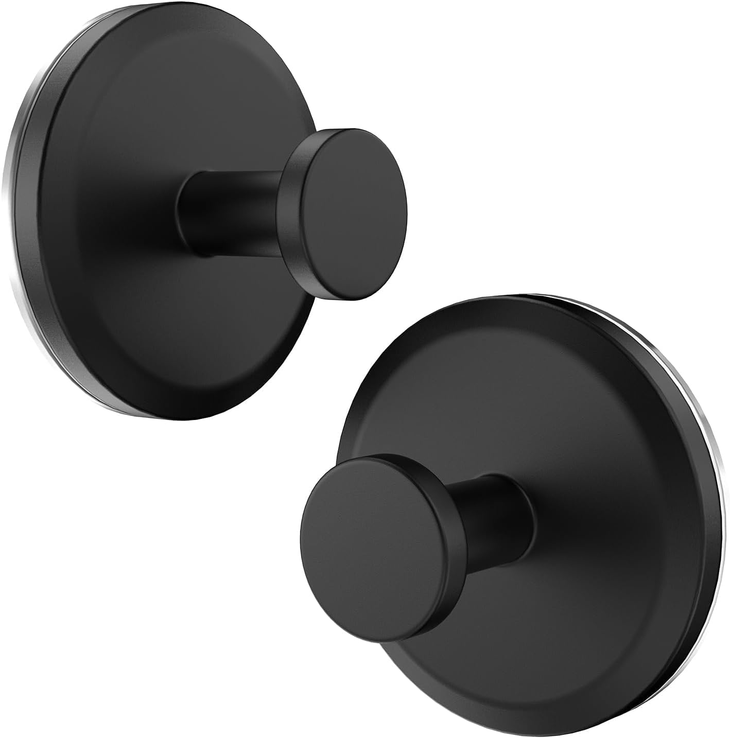 Strong 15 lb Matte Black Suction Hooks - Versatile & Stylish!