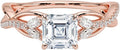 1-3 CT Moissanite Engagement Ring - Asscher Cut, Customizable