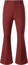 JOGAL Mens Bell Bottom Pants 70s Disco Outfits Slim