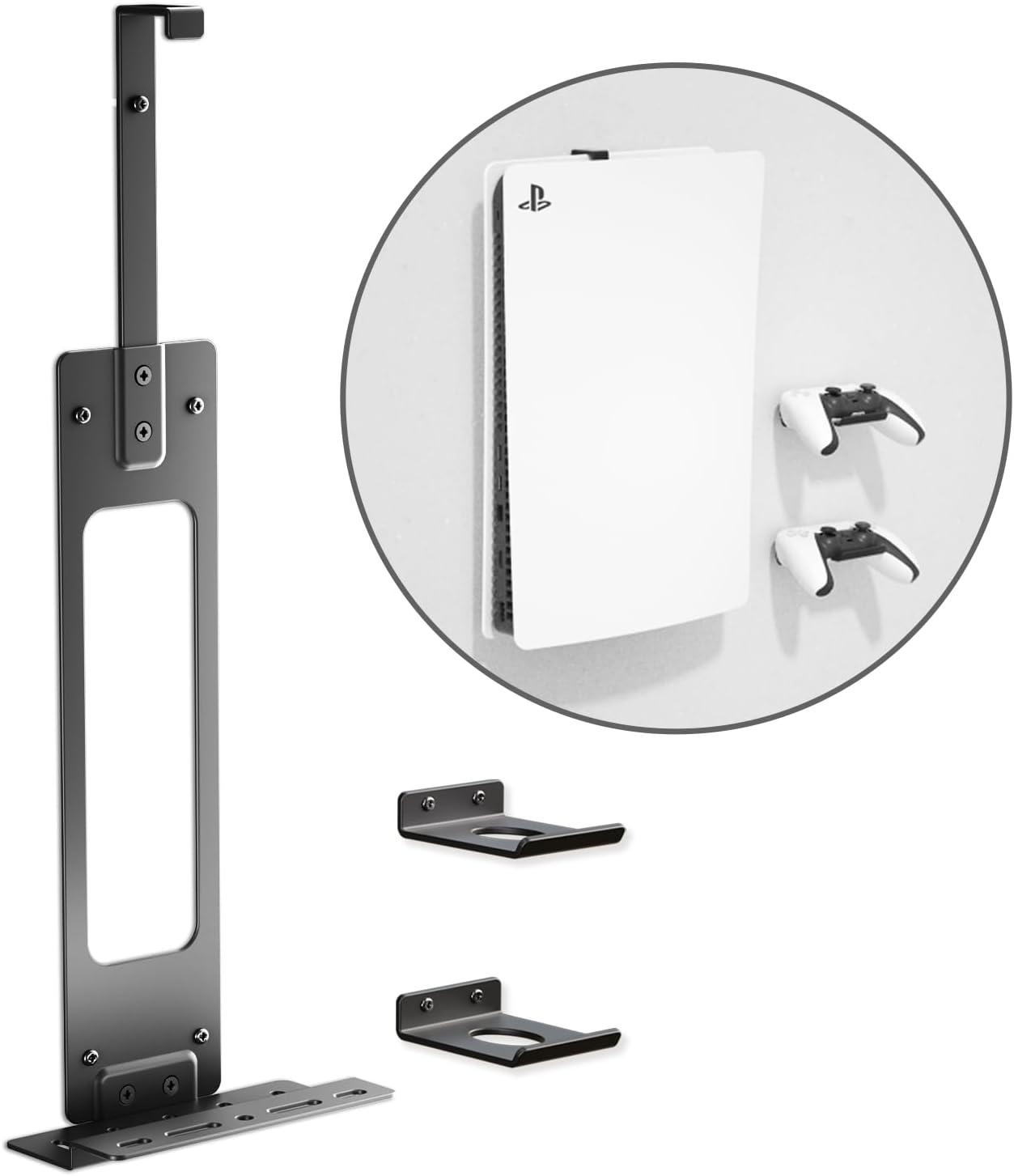 PS5 Wall Mount: Organize & Display Console + Controllers
