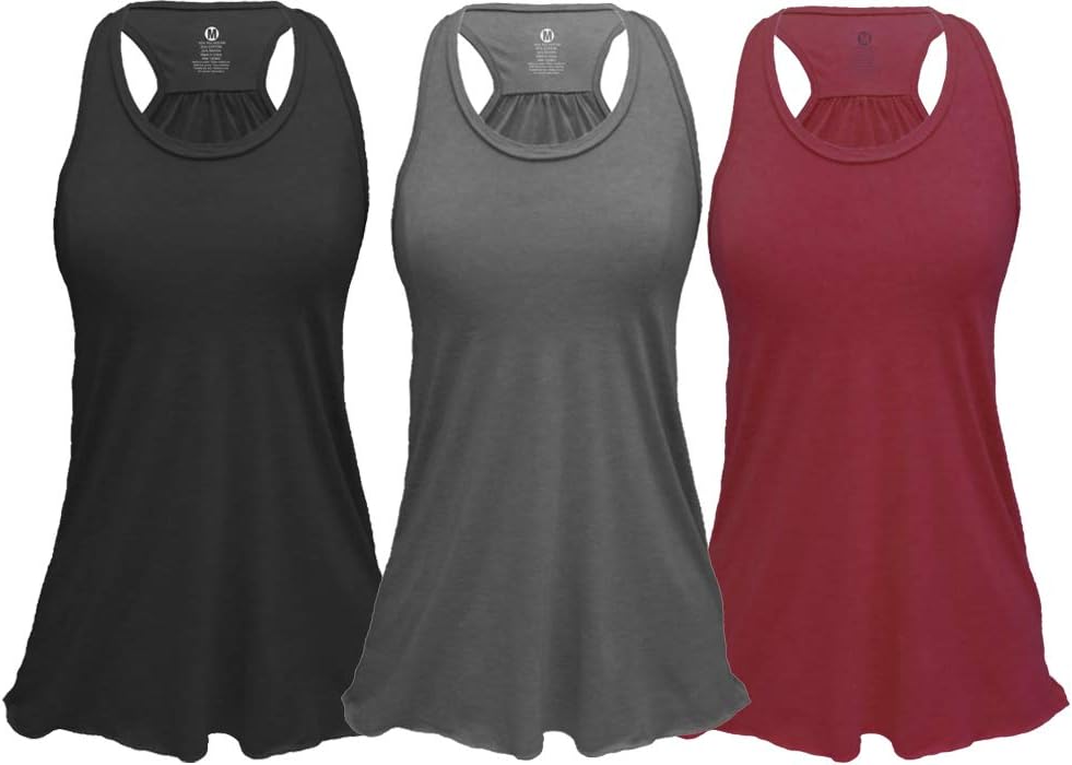 Epic MMA Gear Flowy Racerback Tank Top Pack of 3 for All Sizes