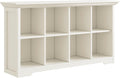 Cube Shelf Bookcase with Base - 8-Cube Wooden Low Storage Cabinet